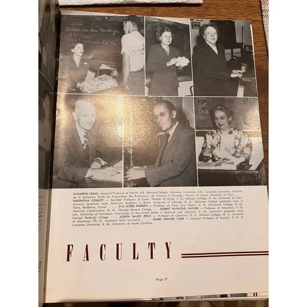 Millsaps College Jackson Mississippi Bobashela Yearbook 1947 1948 Annual Vintage
